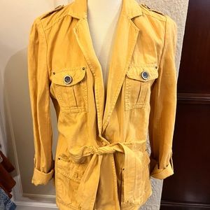 Anthro Cartonnier yellow utility jacket 8